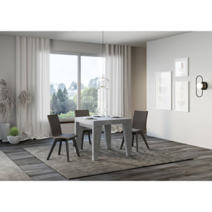 Table extensible 90x90/246 cm Naxy Premium Gris Béton