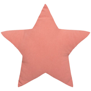 Coussin enfant "Berlingot" étoile - coton - rose terracotta - 40x40 cm