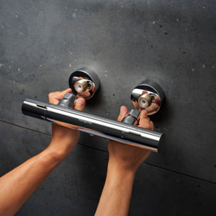 Mitigeur thermostatique douche C3 Ecostat Fine, Chromé