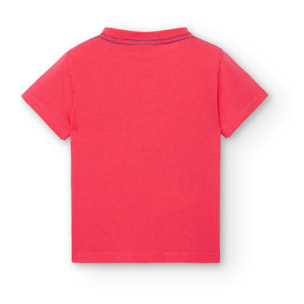 Camiseta niÃ±o estampada, cuello redondo, rojo, 338071