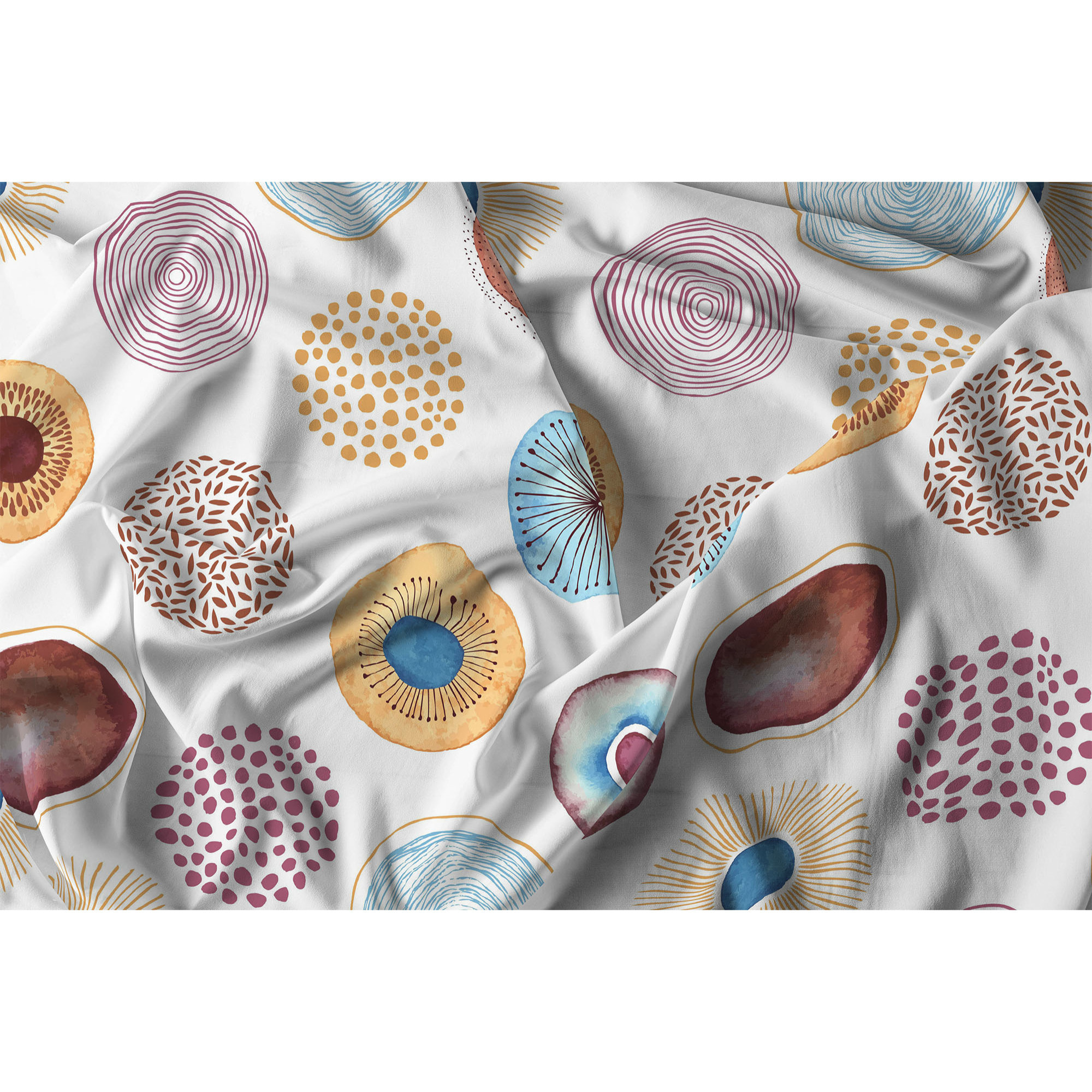 PARURE COPRIPIUMINO MATRIMONIALE WATERCOLOR STAMPA DIGITALE -100% cotone Made in Italy