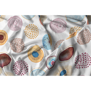 PARURE COPRIPIUMINO MATRIMONIALE WATERCOLOR STAMPA DIGITALE -100% cotone Made in Italy