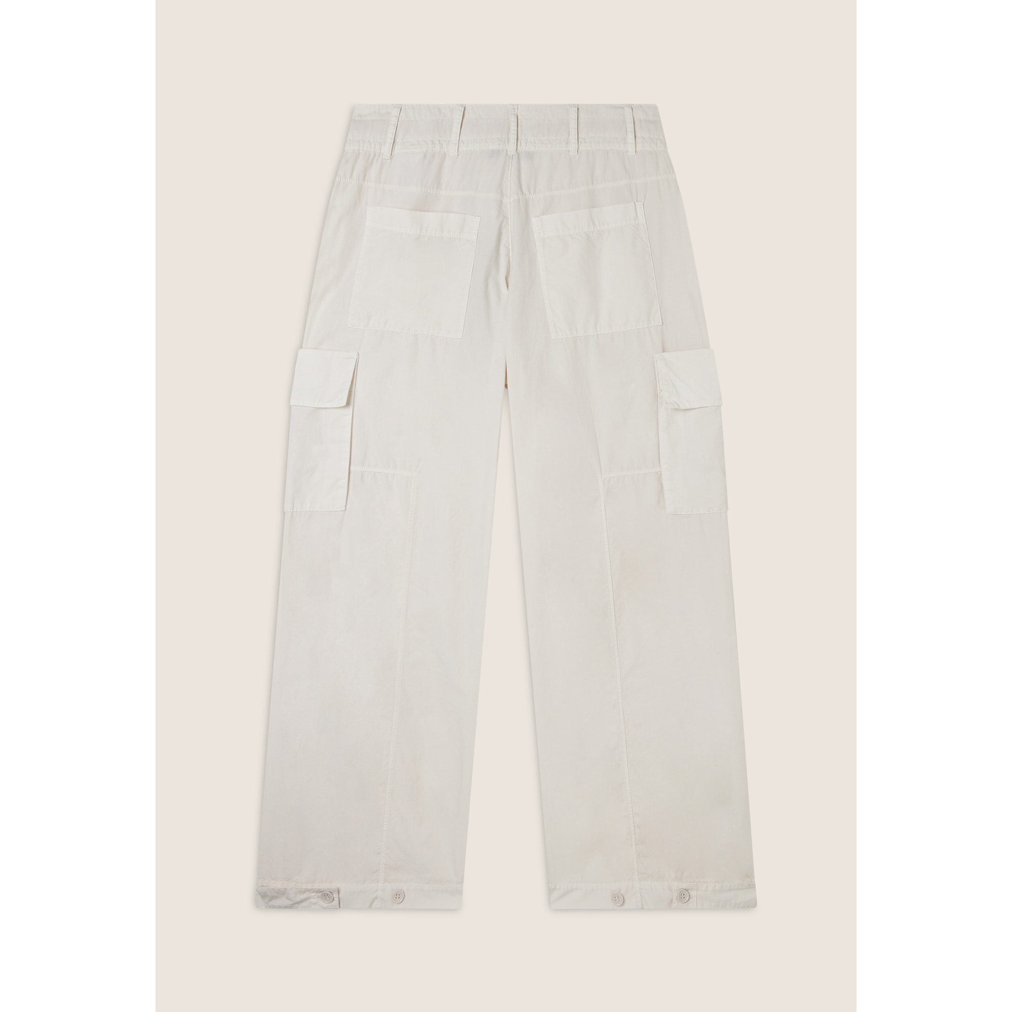 Pantaloni Cargo in popeline con fondo regolabile