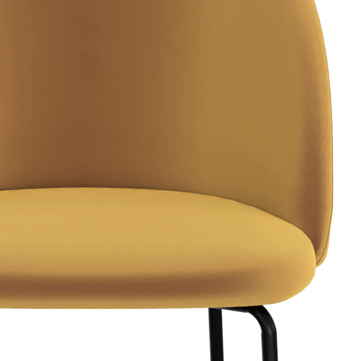 Lot de 2 chaises en velours jaune moutarde - Karl