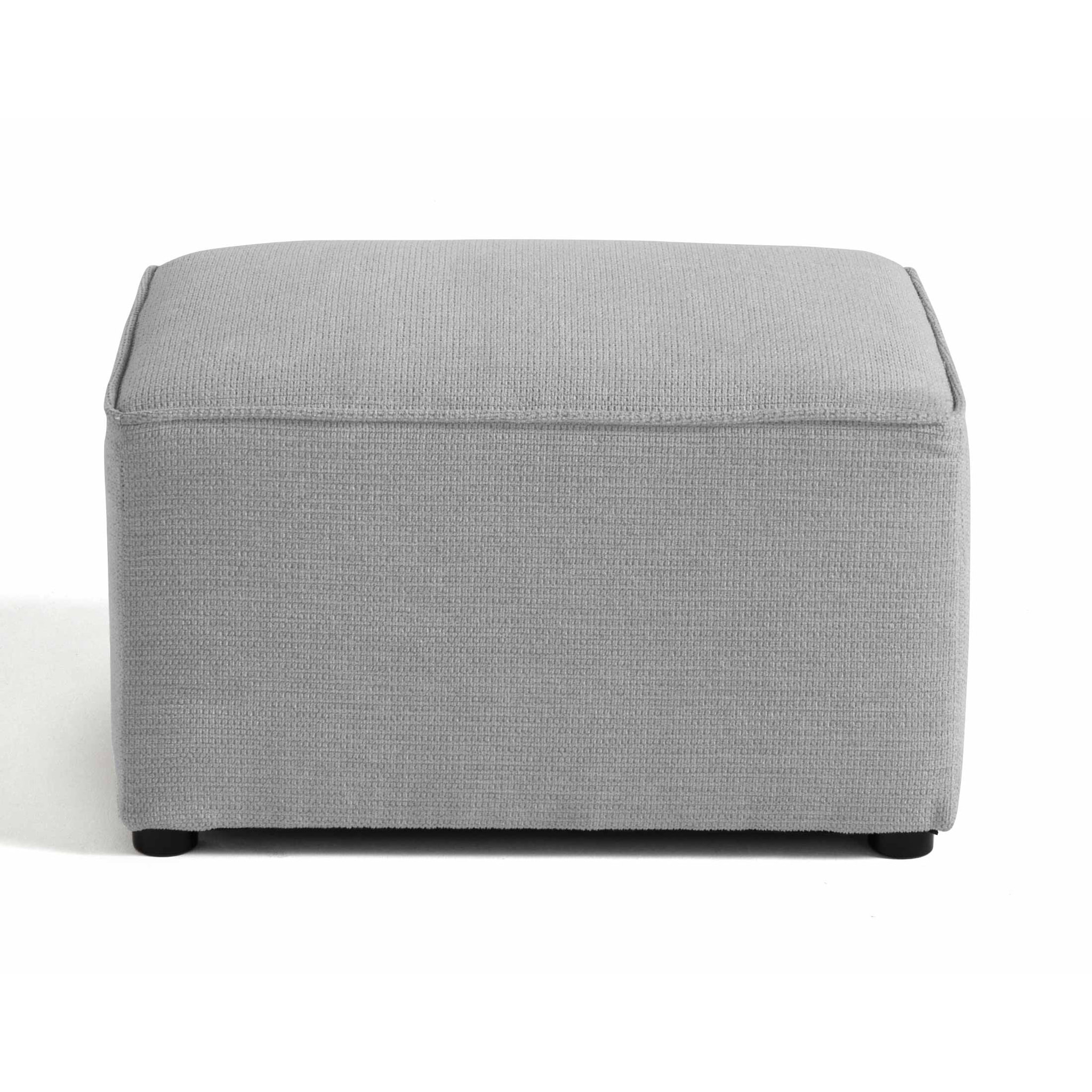Canopy - pouf - en tissu texturé - Gris clair
