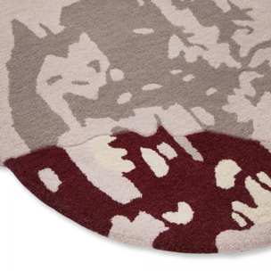 Tapis salon et chambre fait à la main en laine motif floral CHICDOUV