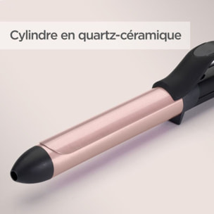 Fer à boucler BABYLISS C451E rose quartz 25mm tong