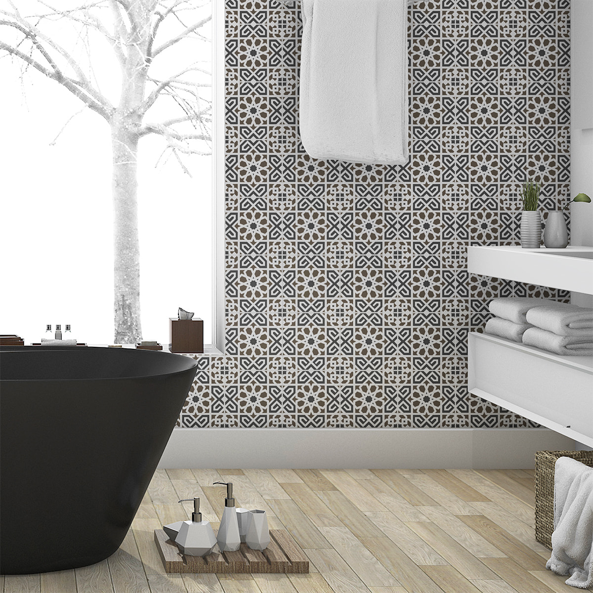 Stickers muraux - Sticker Mural Carrelage adhésif Cuisine Salle de Bain - 30 STICKERS CARRELAGES AZULEJOS AGOSTINHO