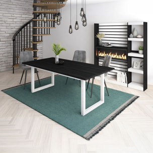 Mesa de comedor Altea 200 Negro Blanco