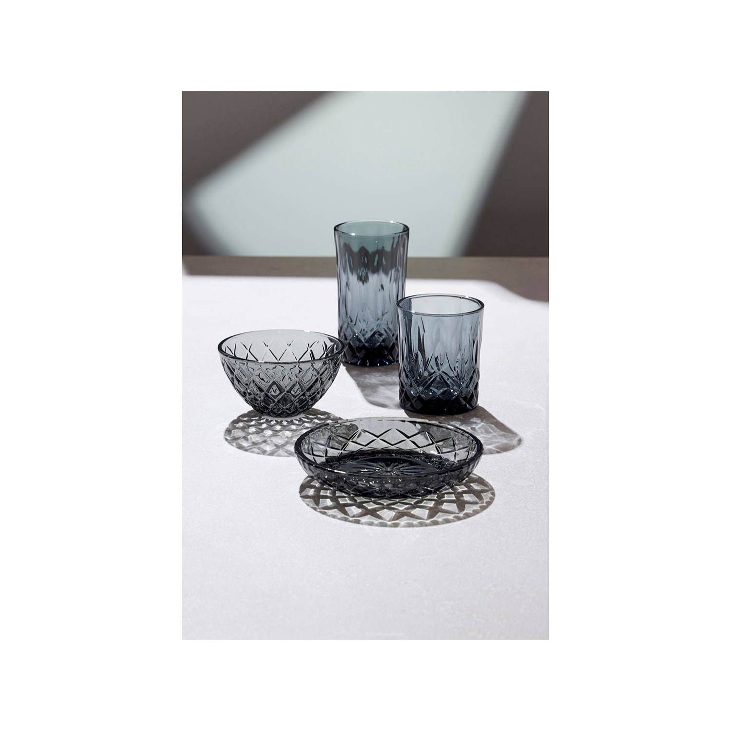 Set de 4 assiettes en verre Sorrento 16 cm