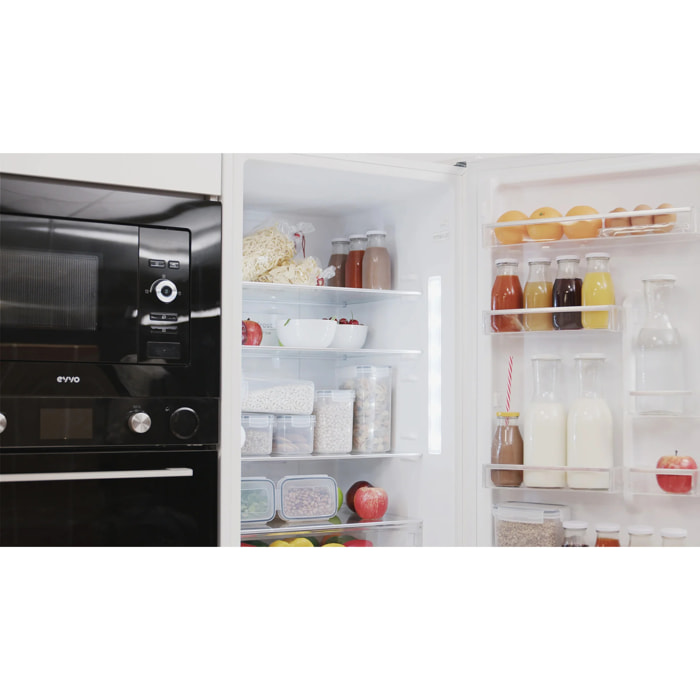 Frigorífico Combi EVVO F55, 226 l + 96 l, Dark Inox, Total No Frost
