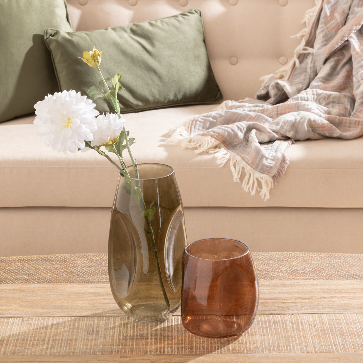 Tige "Bouge de neige" artificielle H87cm blanc