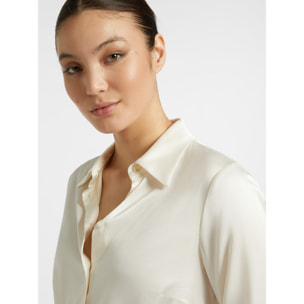 Elena Mirò - Camisa de raso - Beige