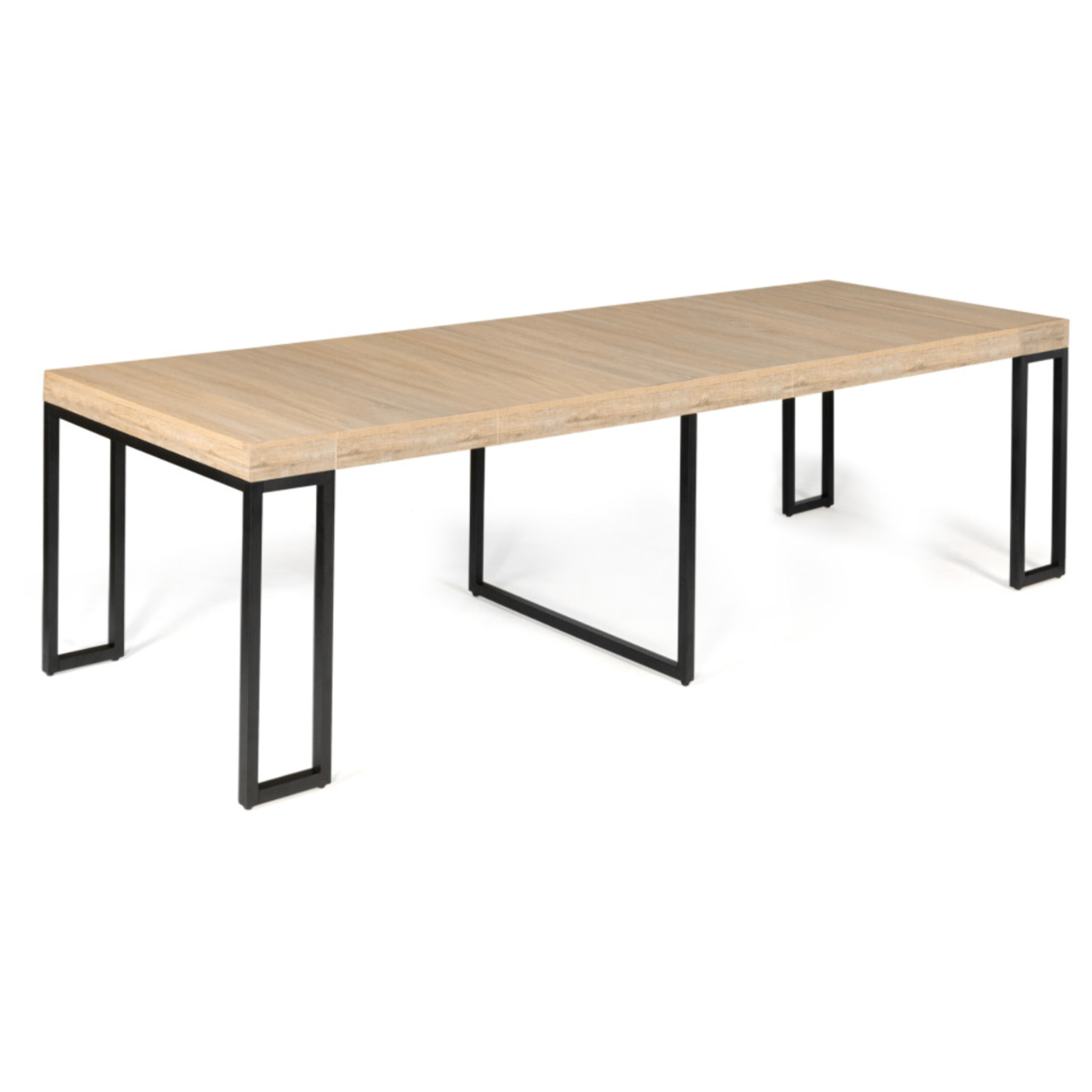 Console extensible Memphis - plusieurs dimensions - Bois / Noir
