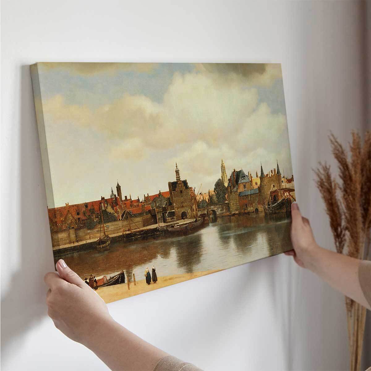 Tableau celebre Vue de Delft Toile imprimée