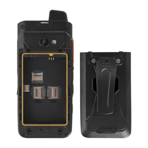 DAM Smartphone robusto  F60 4G, Android 9, 1 GB di RAM + 8 GB. Schermo da 2,8''. 8mpx + 5mpx. GPS. IP68. 3 LIVELLI DI PROVA (Anticaduta, Polvere, Acqua).Con Zello Walkie Talkie.Altoparlante da 2W. Antenna amplificatrice. 7x2,4x14,7 cm. Colore nero