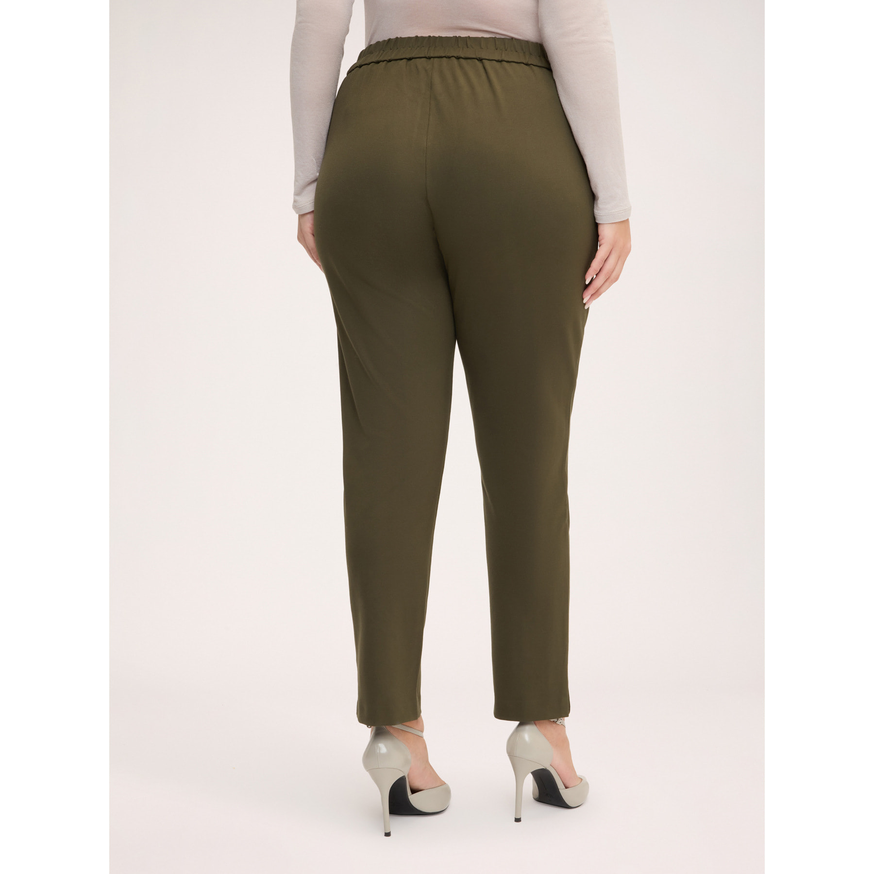 Fiorella Rubino - Pantaloni Joggers in Punto Milano - Verde militare