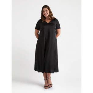 Fiorella Rubino - Vestido línea A - GRATIS - Negro