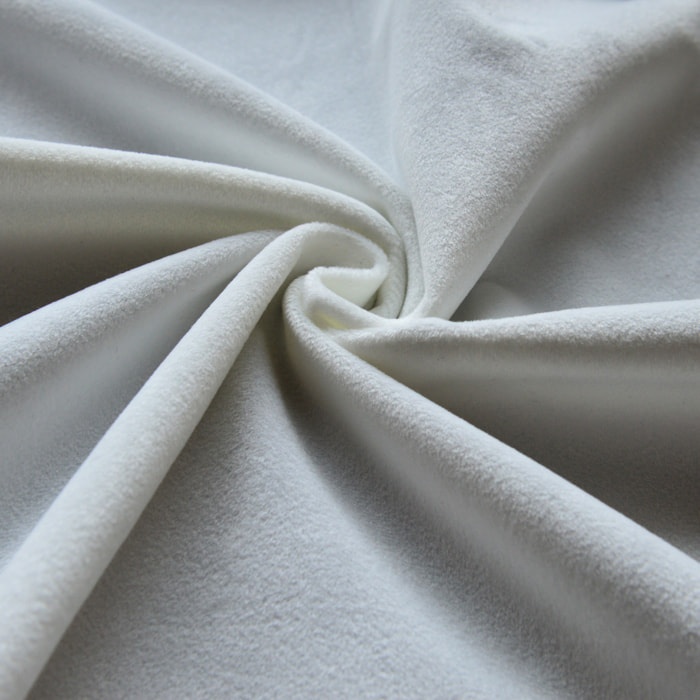 Tissu en velours uni ameublement - Blanc
