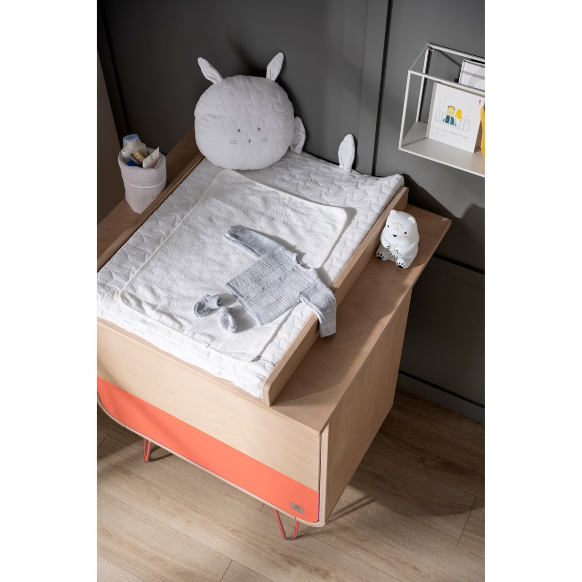 Commode 3 tiroirs pieds métal