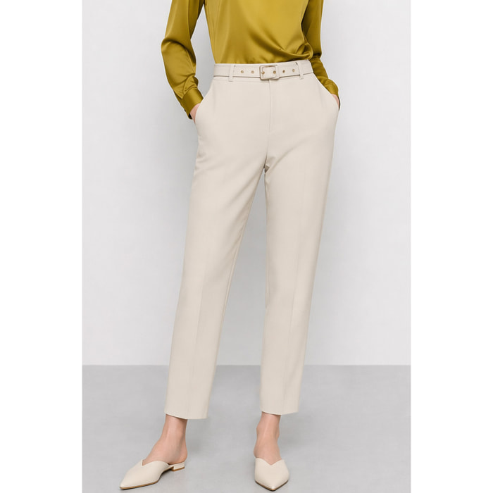 Kocca - Pantaloni sartoriali da donna a vita alta con cintura Donna