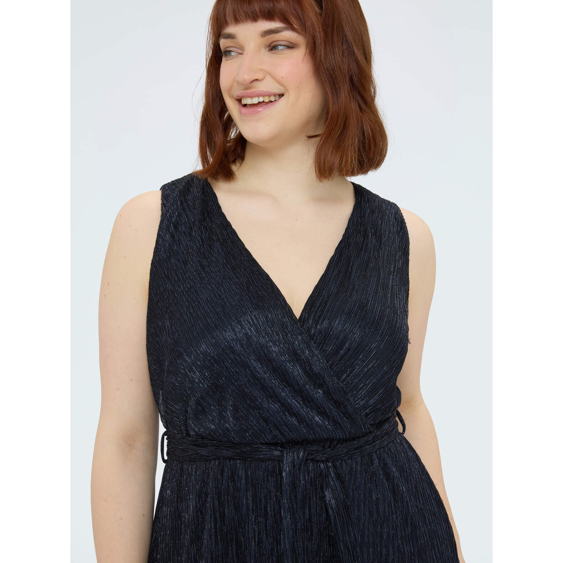 Fiorella Rubino - Vestito lurex linea greca DREAM - Blu