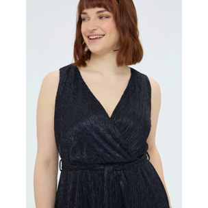 Fiorella Rubino - Vestito lurex linea greca DREAM - Blu