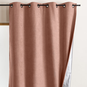 Rideau thermique occultant à œillets et réflecteur de chaleur - Rose