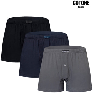 3 Boxer Uomo Cotone Mercerizzato NOTTINGHAM, Art. 7100