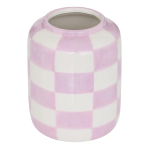 Vase Pool en Dolomite 11x11x14cm Vert et Blanc