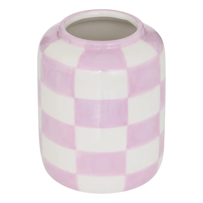 Vase Pool en Dolomite 11x11x14cm Vert et Blanc