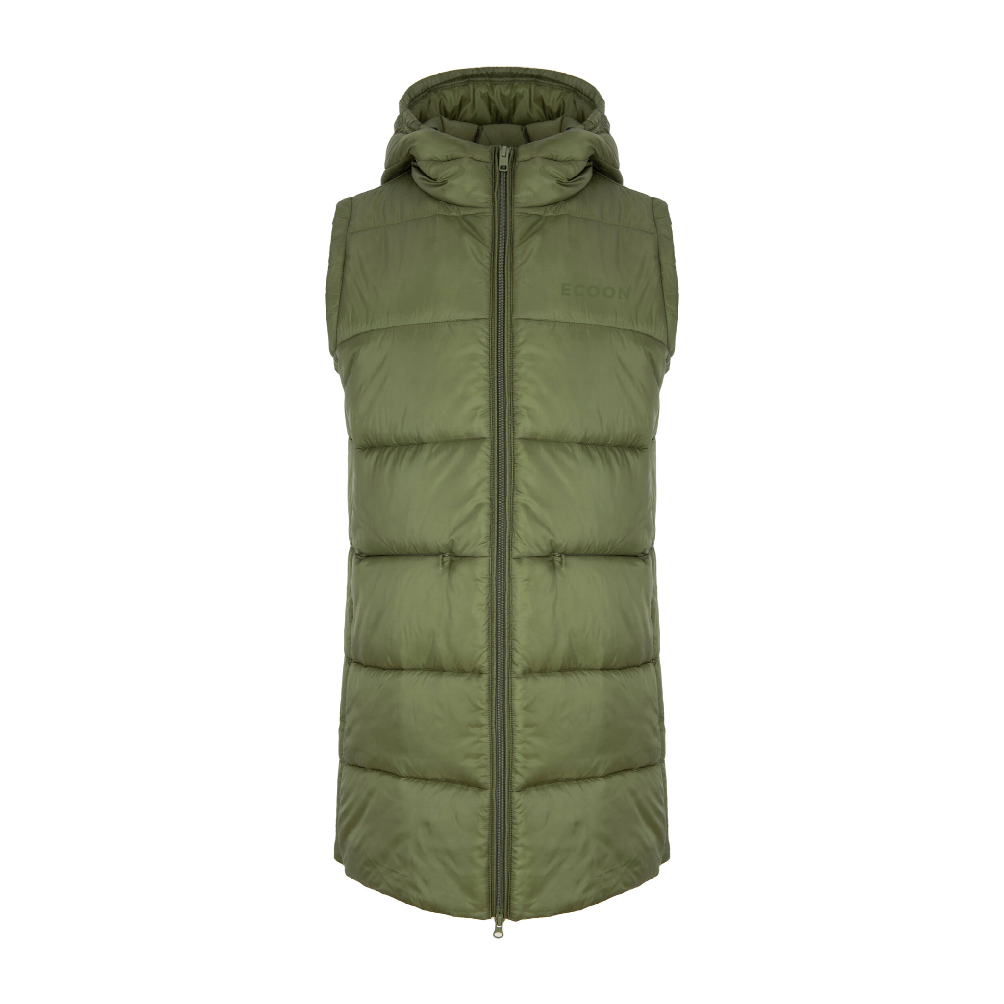 Chaleco Barcelona Long Vest dela marca ECOON - verde oscuro