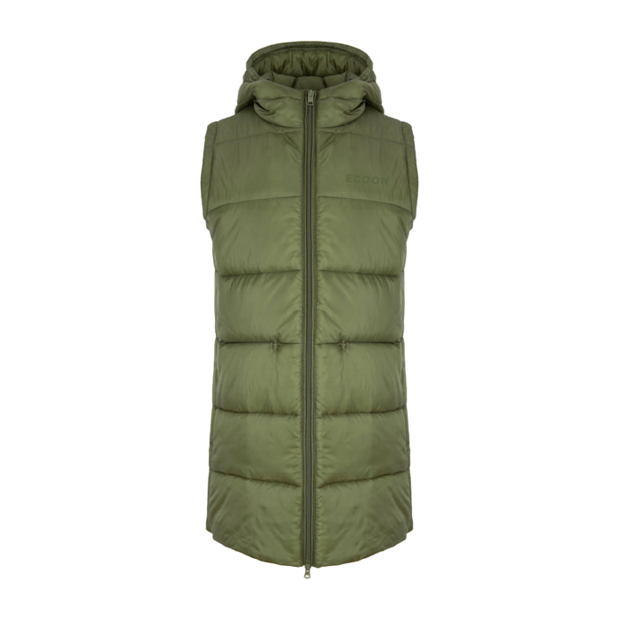 Chaleco Barcelona Long Vest dela marca ECOON - verde oscuro