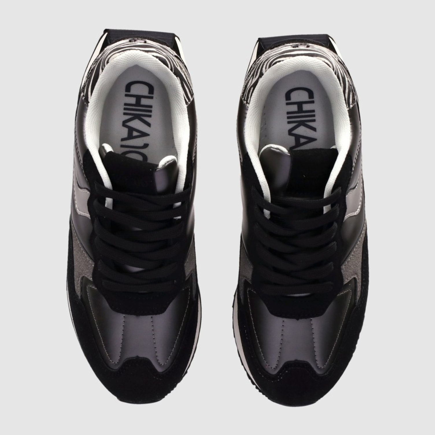 Deportivos de Tejido - Negro - Tacón: 4 cm