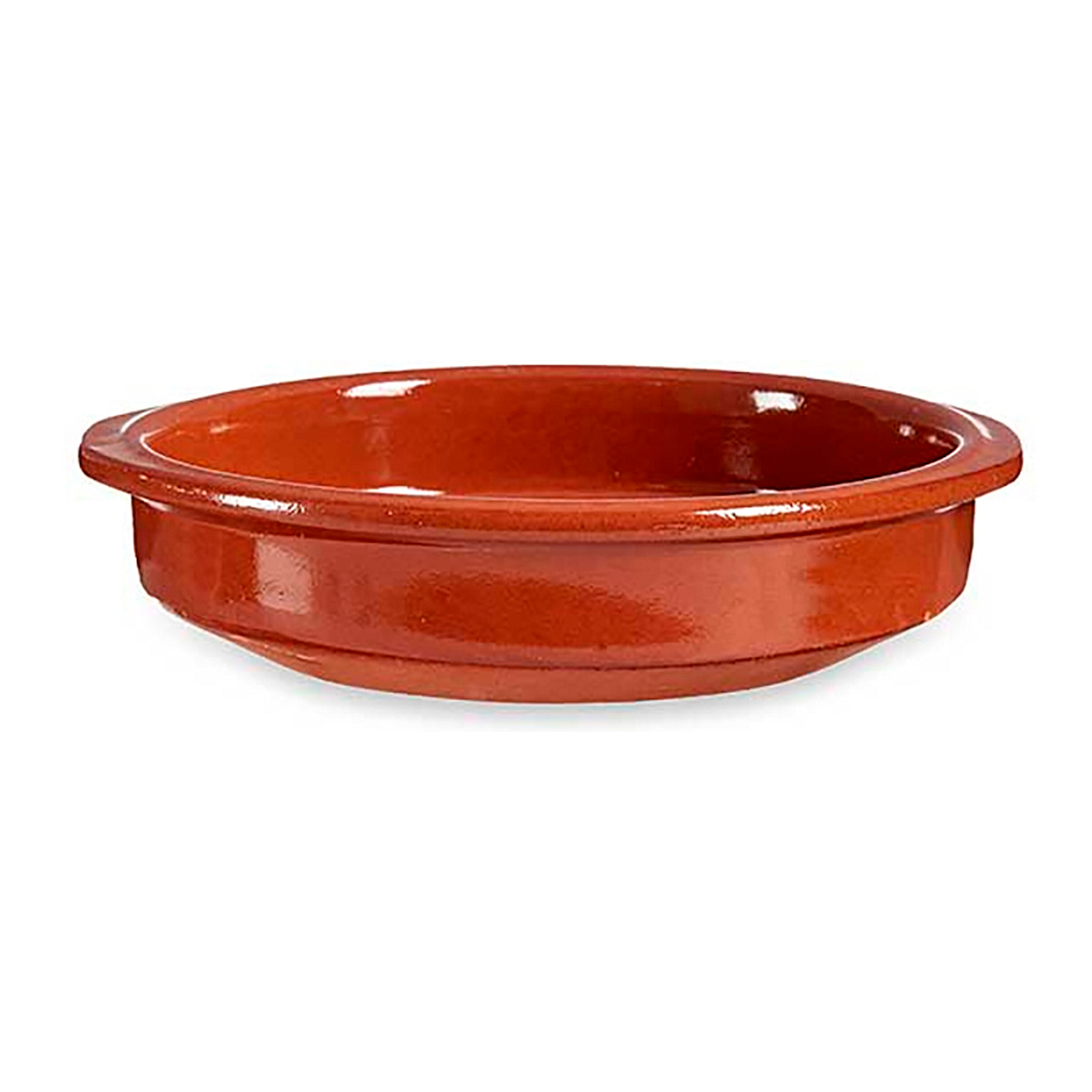 Cazuela redonda de cerámica refractaria. 18 cm diámetro.
