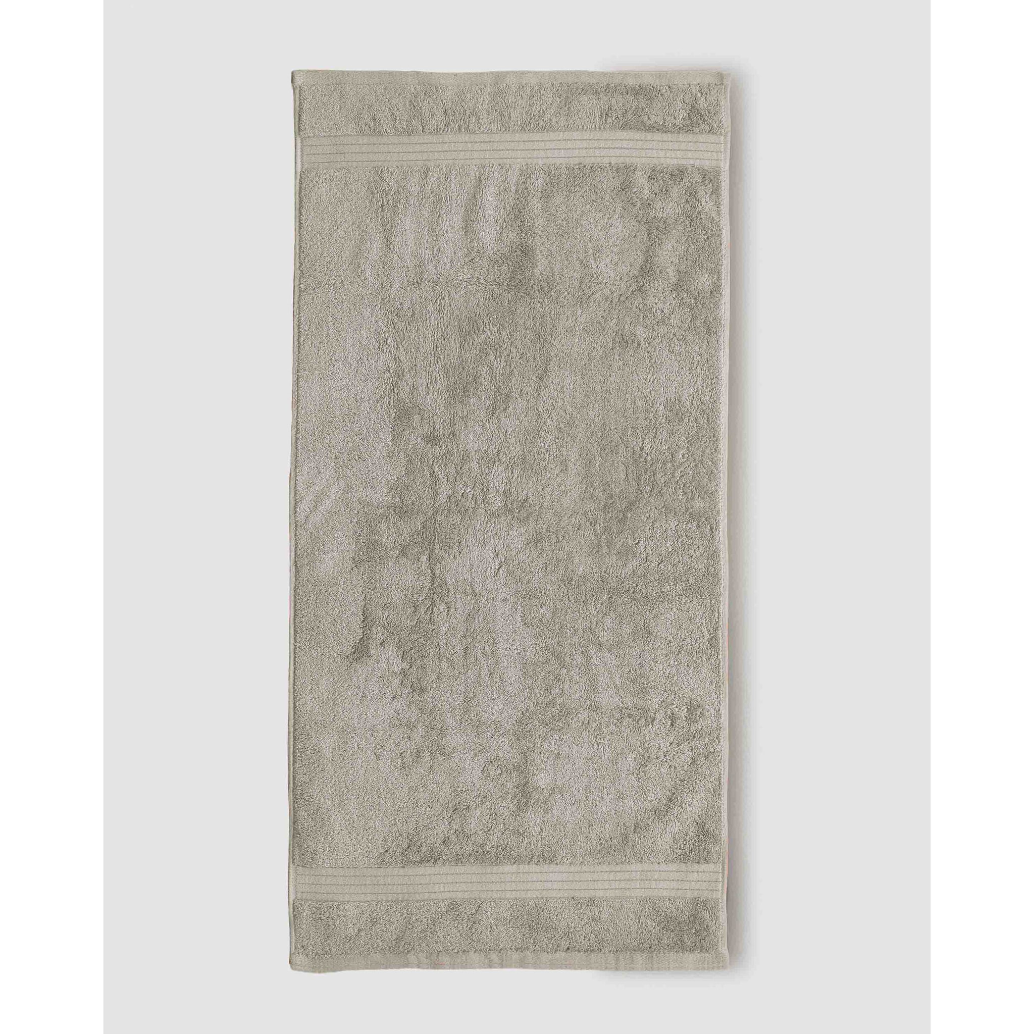 Toalla de baño 700gr/m² cenefa rayas gris claro