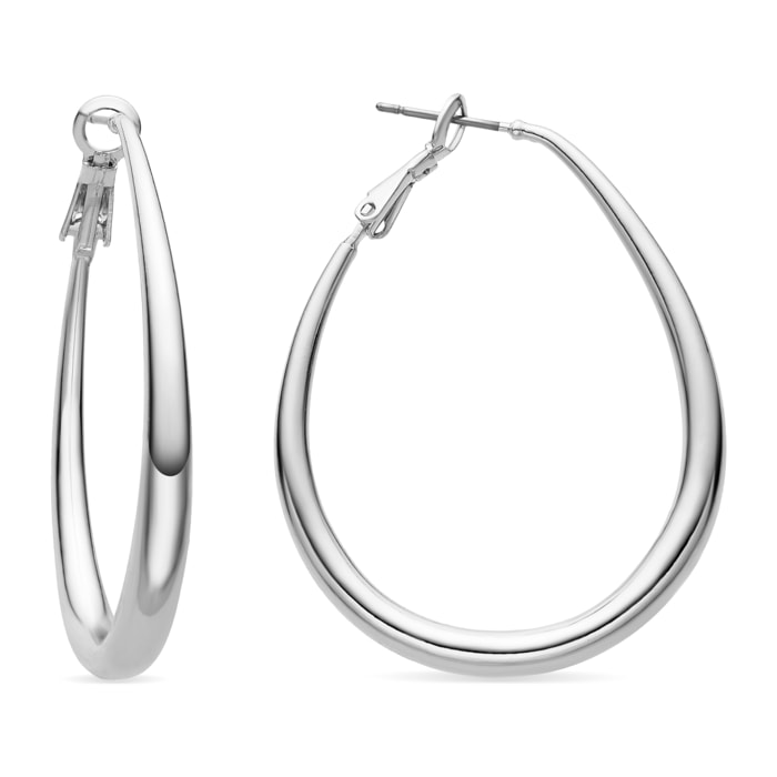 Pendientes de 47mm de diámetro acabado plata