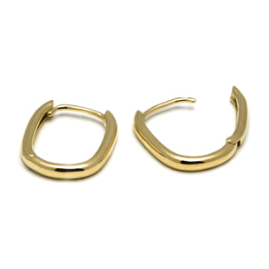 Pendientes de 14mm de diámetro acabado oro amarillo de 18K