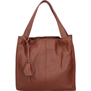 Borsa a spalla  da donna In Vera pelle Made in Italy 34x32x11 cm