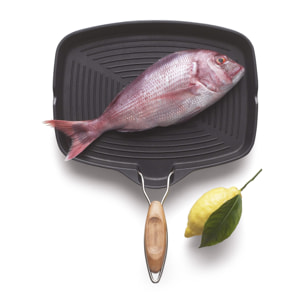 Grill 35 × 25 cm Excelsa – Grigliosa, Aluminium Noir