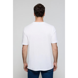 Camiseta Surfer loose fit blanca con logo minimal engomado Polo Club