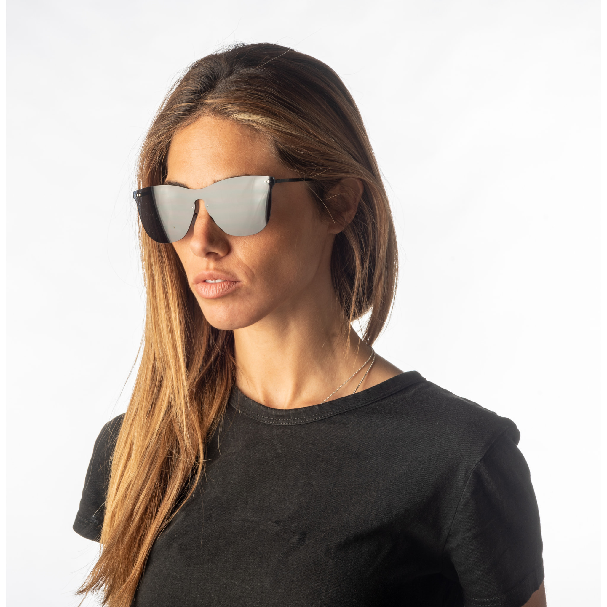 Gafas de sol OCEAN GENOVA - Ahumado planas espaciales con patillas metálicas doradas