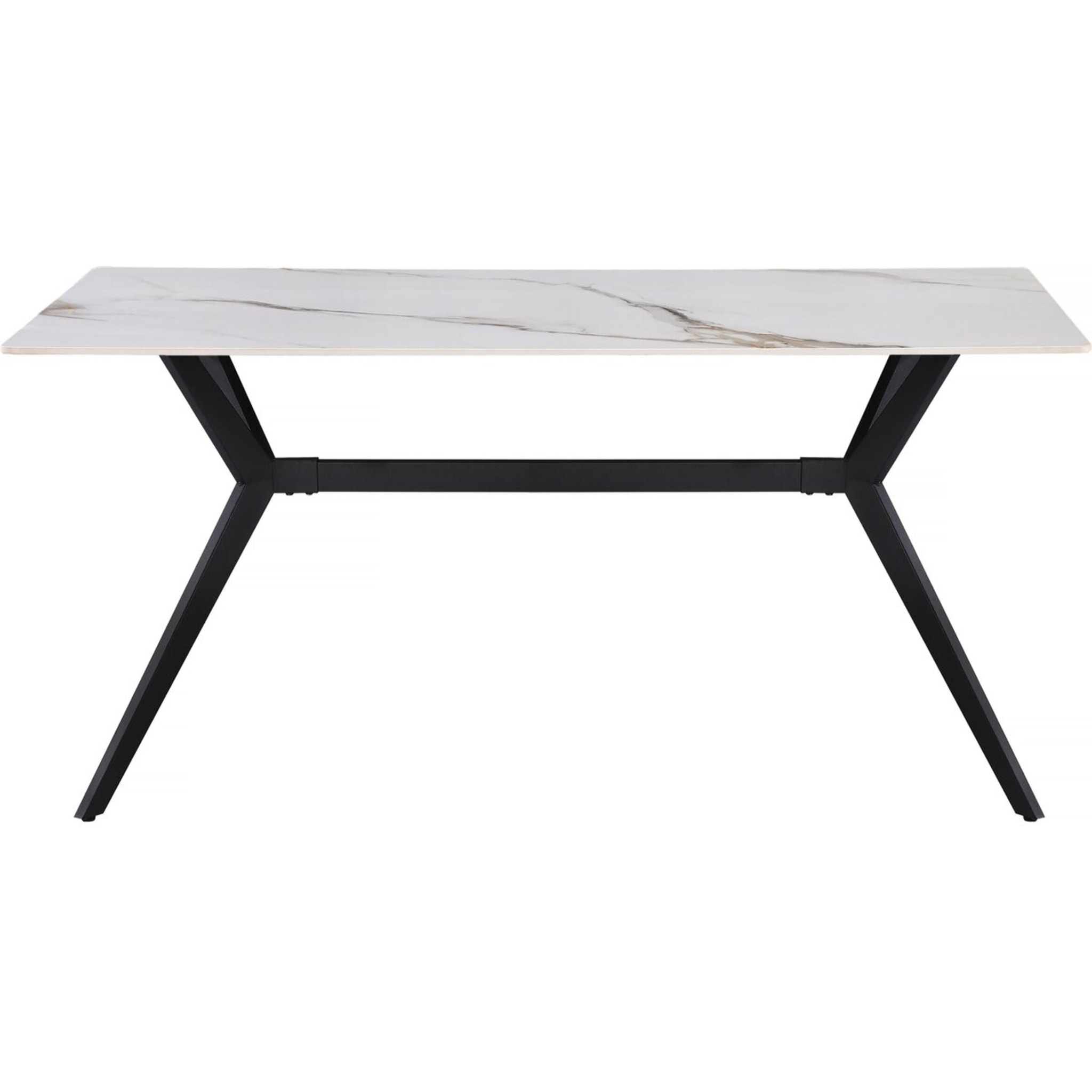 Table à manger en céramique "Boreal" - 4 à 6 personnes - 160 cm - Blanc