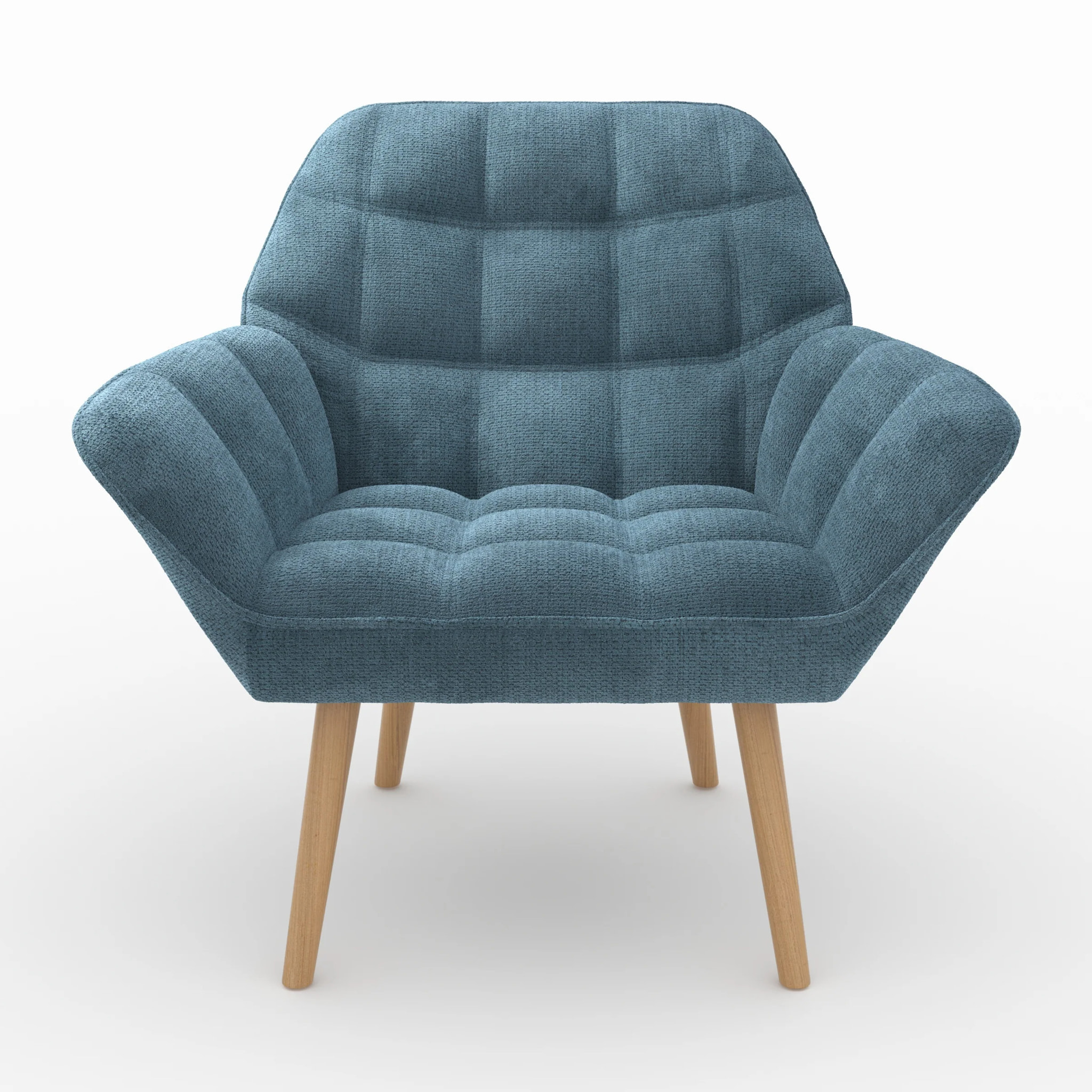 Fauteuil en tissu bleu - Simba