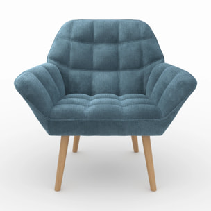 Fauteuil en tissu bleu - Simba