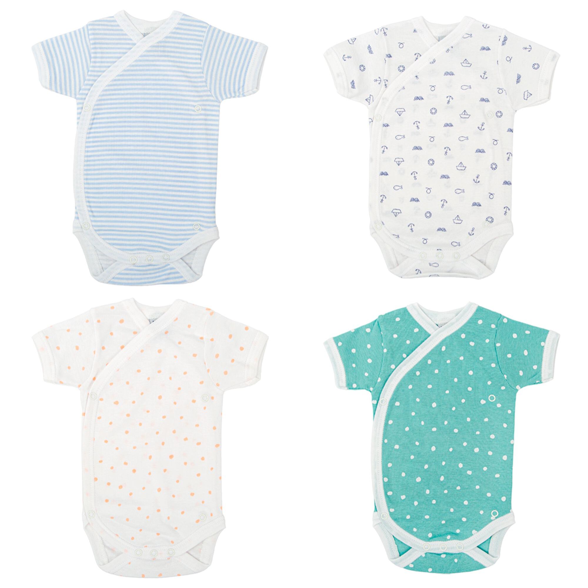 Pack 4 Body Cruzado Manga Corta