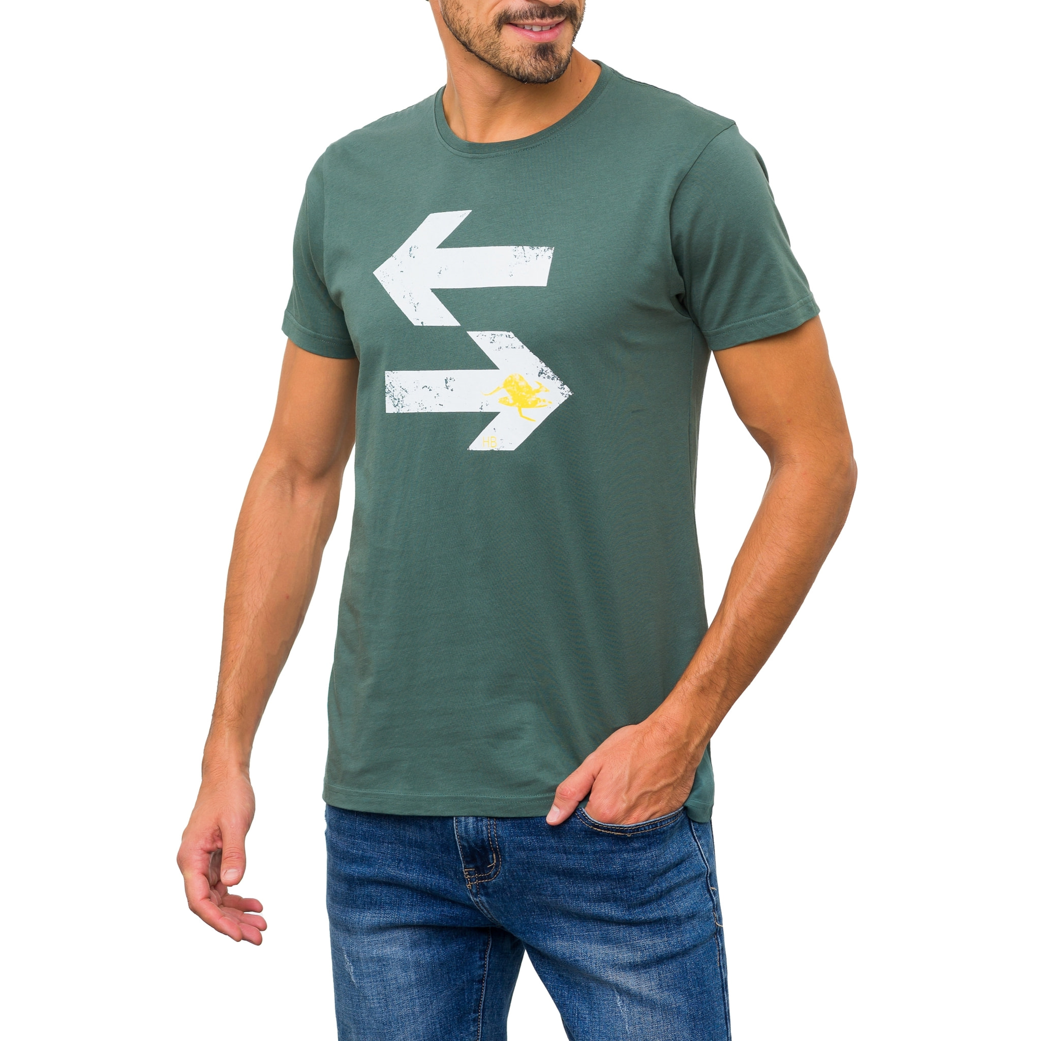 Camiseta de algodón 150 gr Hot Buttered Direction Verde