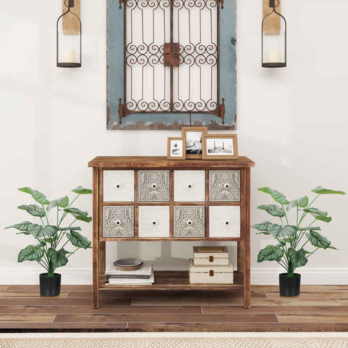 Conjunto de 2 Plantas Artificiales Decorativas 65 cm Plantas Artificiales con Maceta y Hojas para Interior Hogar Salón Oficina Verde