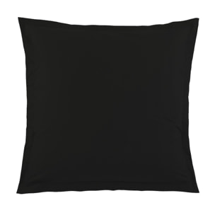 Taie d'Oreiller Unie en 100 % Coton - Noir