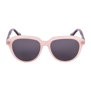 Gafas de sol LENOIR CASSIS - Rosa esmerilada transparente, patilla marrón demi y / Ahumada